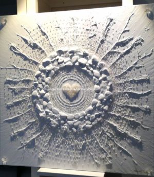 ... MOTIV PŘÍRODY - BÍLÁ II. ... - original, plátno 70x70cm, akryl s křišťály