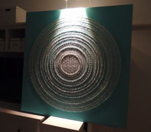 ... MANDALA - KOMUNIKACE V. ... - obraz na PŘÁNÍ pro Evičku - original, akryl s křišťály, plátno 110x110cm