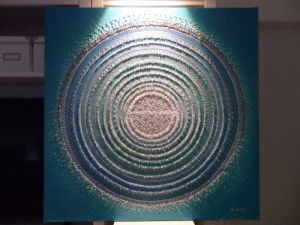 ... MANDALA - ENERGIE MUŽ II. ... - plátno 80x80cm, akryl s křišťály