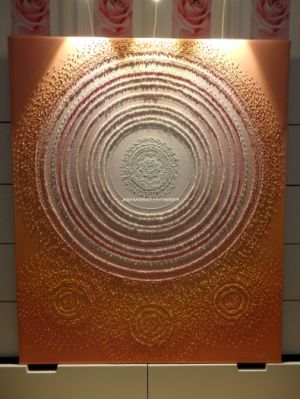 ... MANDALA - RADOST, JEMNOST, NĚHA ... - original, plátno 120x100cm, akryl s křišťály
