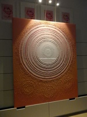 ... MANDALA - RADOST, JEMNOST, NĚHA ... - original, plátno 120x100cm, akryl s křišťály