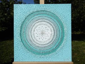 ... MANDALA - OTEVŘENÁ KOMUNIKACE ... - original, plátno 50x50cm, akryl s křišťály