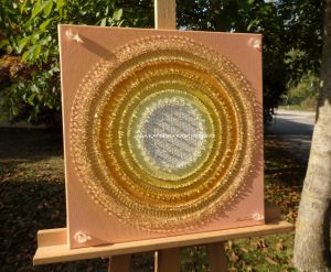 OBRAZY NA PŘÁNÍ: SLUNEČNÍ MANDALA + MANDALA - JEMNOST NĚHA - 2x plátno 40x40cm