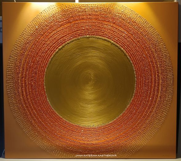 ... OBRAZ, ZA KTERÝM SE RÁDI VRACÍTE II. ... - original, plátno 100x90cm, akryl s diamantovými křišťály
