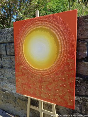 OBRAZ NA PŘÁNÍ pro paní Romanu z Němčic u Holešova ... PROMĚNY II. ... - original, plátno 110x90cm, akryl s diamantovými křišťály