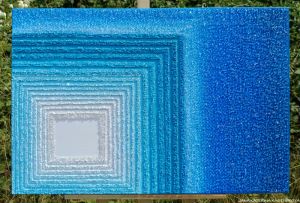 ... MODRÁ II. ... - original, plátno 90x60cm, akryl s diamantovými křišťály