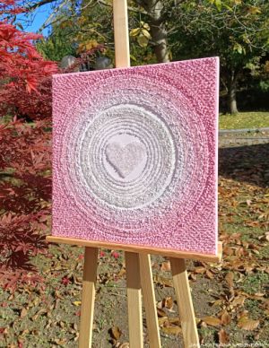 … V NĚZE, KŘEHKOSTI A NITERNOSTI … - originál, plátno 50x50cm, akryl s diamantovými křišťály