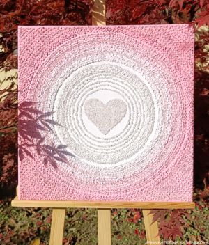 … V NĚZE, KŘEHKOSTI A NITERNOSTI … - originál, plátno 50x50cm, akryl s diamantovými křišťály