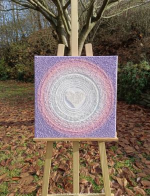 ... LASKAVÝ (LÁSKA-VÍ) OBRÁZEK ... - originál, plátno 50x50cm, akryl s diamantovými křišťály