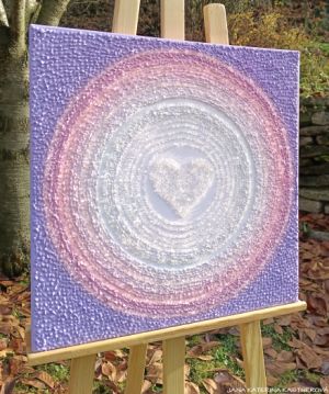 ... LASKAVÝ (LÁSKA-VÍ) OBRÁZEK ... - originál, plátno 50x50cm, akryl s diamantovými křišťály