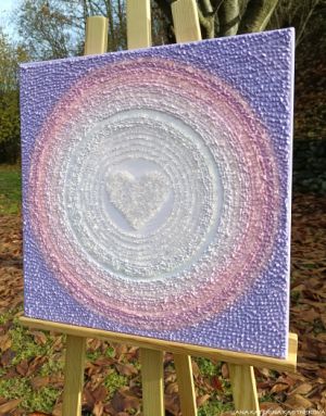 ... LASKAVÝ (LÁSKA-VÍ) OBRÁZEK ... - originál, plátno 50x50cm, akryl s diamantovými křišťály