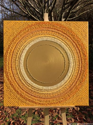 … OBRAZ, ZA KTERÝM SE RÁDI VRACÍTE IV. … - originál, plátno 80x80cm, akryl s diamantovými křišťály