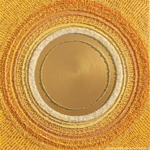 … OBRAZ, ZA KTERÝM SE RÁDI VRACÍTE IV. … - originál, plátno 80x80cm, akryl s diamantovými křišťály