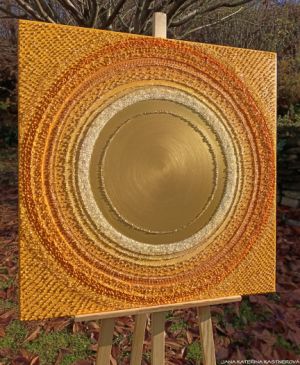 … OBRAZ, ZA KTERÝM SE RÁDI VRACÍTE IV. … - originál, plátno 80x80cm, akryl s diamantovými křišťály