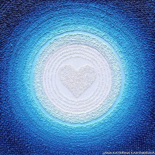 ... NITERNÉ ODPOVĚDI - TVOŘIVOST VIII. ... - original, plátno 50x50cm, akryl s diamantovými křišťály