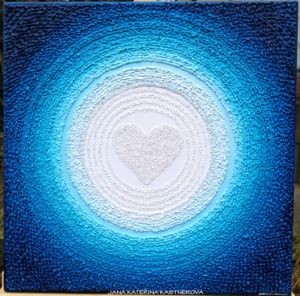 ... NITERNÉ ODPOVĚDI - TVOŘIVOST VIII. ... - original, plátno 50x50cm, akryl s diamantovými křišťály