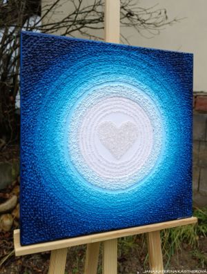 ... NITERNÉ ODPOVĚDI - TVOŘIVOST VIII. ... - original, plátno 50x50cm, akryl s diamantovými křišťály