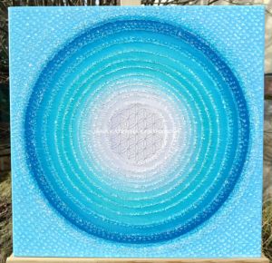 PRO BÁJEČNÉHO MUŽE ... DĚKUJI, ŽE JSI ... - original, plátno 50x50cm, akryl s diamantovými křišťály