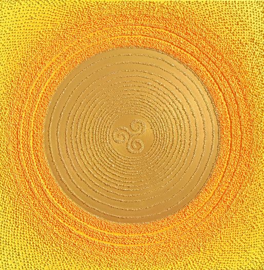 SLUNCE s keltským symbolem ŠTĚSTÍ