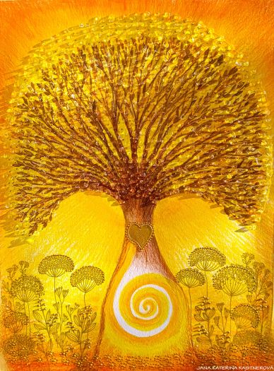 PASTELKOVÝ STROM S KŘIŠŤÁLY