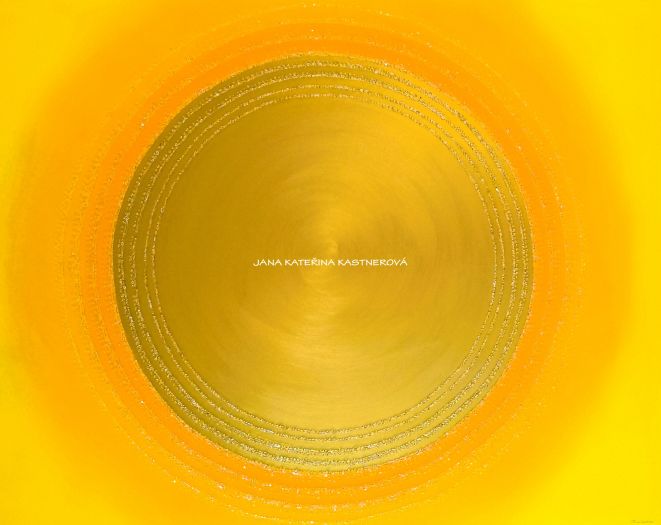 ... SLUNCE IX . ... - original, plátno 130x100cm, akryl s diamantovými křišťály