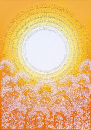 OBRAZ NA PŘÁNÍ pro paní Pavlínku a její rodinu ... MÍSTO SÍLY – CHCI ZASE VĚŘIT a PŘESTAT SE BÁT V. ... - original, 50x70cm, akryl s diamantovými křišťály