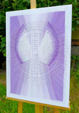 OBRAZ NA PŘÁNÍ pro paní Pavlínku Svitavy… ANDĚLÉ STRÁŽNÍ XIII. … - original, malba na plátno 50x70cm, akryl s diamantovými křišťály