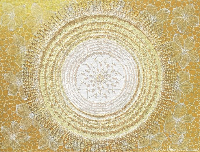 ZLATÁ KVĚTINOVÁ MANDALA