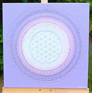 ... HOJNOST - VDĚČNOST A PŘIJETÍ VIII. ... - original, plátno 50x50cm, akryl s diamantovými křišťály