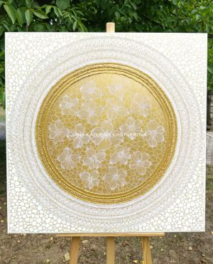 … RYTMUS V ORNAMENTU … - original, plátno 95x95cm, technika akryl s diamantovými křišťály