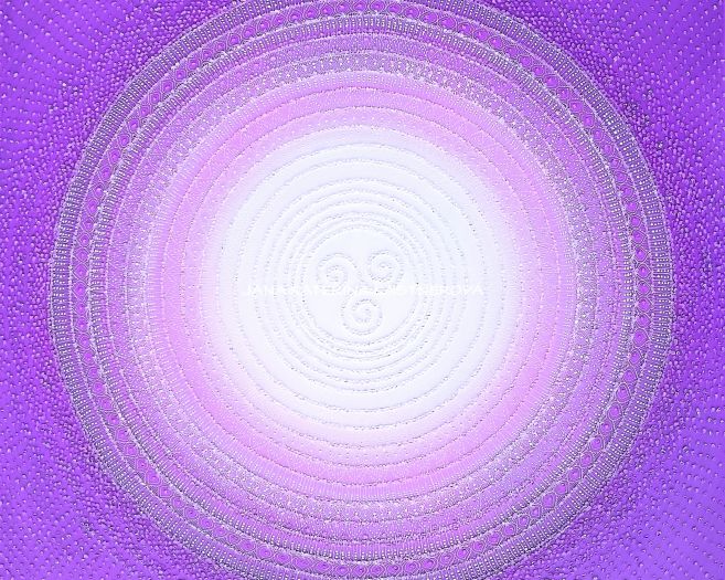 FIALOVÁ MANDALA - KELTSKÉ TRISKELE