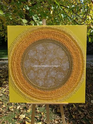 … SLUNCE – KRÁSNÝ ŽIVOT JE TVÝM POSLÁNÍM V. ... - original,plátno 95x95cm, akryl s diamantovými křišťály
